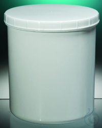 Behälter, Weithals, mit Schraubverschluss, PP, weiß (lichtundurchlässig), Kapazität: 500 ml, VE=...
