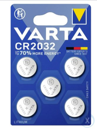 Knopfzelle CR2032 Lithium, Varta, 3 V, VE = 5 St., 60801558