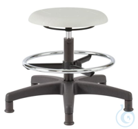 Hocker, Farbe: L-KG143H-BLK (schwarzer Sitz), Sitzdurchmesser: 390mm, Sitzhöhe: 490-690mm,...