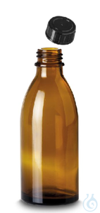 Flaschen, Enghals, mit Schraubverschluss, 250ml, GL 22, DM außen: 61,5 mm, Höhe: ca. 148,5 mm,...
