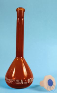 Messkolben, 20 ml, Klasse A, Glas, Braunglas, NS-Kunststoffstopfen, VE= 2 Stück, 60802271...