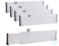Schubladentrenner 4er-Set, Senenqu, verstellbar, 37,5-54 cm, Plastik, 10 cm hoch,60802825