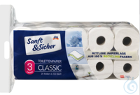 Toilettenpapier Classic, 3-lagig, 220 Blatt pro Rolle, weich & reißfest, Mega Roll, VE= 20 Stück,...