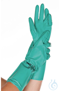 HYGOSTAR, Nitril, grün, abriebfest, puderfrei, Gr. 9/L,  unisex, Chemikalienschutzhandschuh...