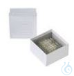 Kryobox aus Karton, weiß, 81-Well, 3 hoch, Höhe: 76mm / LxB: 133 x 133mm, geeignet bis -196°C,...