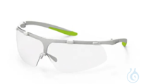 Schutzbrille, Super Fit, Uvex, klar, Farbe: Weiß / Lime, flexibler, verstellbarer Nasensteg,...