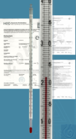 Laborthermometer, -10/0 250°C: 1°C  Laborthermometer, -10/0+250°C: 1°C, Einschlussform, Kapillare...