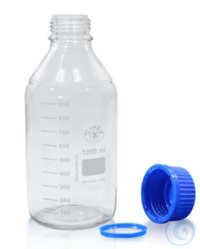 Laborflaschen m. Gew., 10.000 ml, mit Kappe und Ausgießring (PP), Eigenmarke, 664680