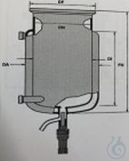 Doppelmantelgefäß 5000 ml DN 150, FH 300 x H 400 x DI 160 mm mit Bodenabl.  Doppelmantelgefäß...