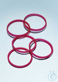 Ausgießringe, ETFE, VE = 10 Stk.  Ausgießringe, ETFE, Pyrex, GL 45, rot, zum tropffreien...