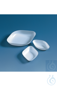 Wägeschalen 25 ml, PS, weiß, VE = 500  Wägeschalen, 25 ml, antistatisch, diamantförmig, 71 x 46 x...