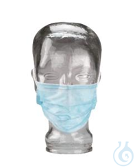 Reinraummaske, steril, mit Ohrschlaufen, 3-lagig, 17x5 x 9,5 cm, VE= 500 St  Reinraummaske,...
