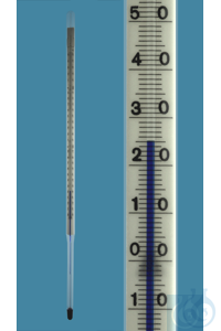 Labor-Stockthermometer, -10/+50 : 0,1° C, kalibirert mit DKD-Schein  Laborthermometer...