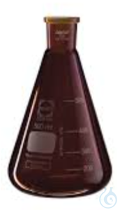 Erlenmeyerk. 25 ml, NS 14/23 braun  Erlenmeyerkolben, 25 ml, NS 14/23, Braunglas, 676909