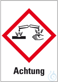 Gefahrensymbol ''Ätzwirkung'', 500 Stk.  Gefahrensymbol ''Ätzwirkung'' GHS05, Signalwort:...