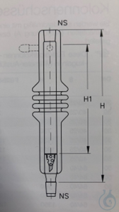 Füllkörperkolonne DN30, NS-K 29/32, NS-H 29/32 Füllhöhe 1200 mm m. Isoliermantel...