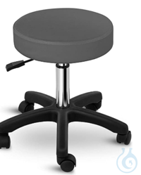 Drehhocker mit Rollen, grau, verstellbar  Drehhocker mit Rollen, grau, max. 150 kg,...