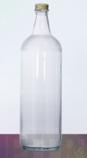 Flasche, 1000 ml, Kurzhalsflasche, mit 