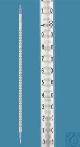 Laborthermometer, ähnlich DIN  Laborthermometer, ähnlich DIN, Einschlussform, 0+100:0,1°C, mit...