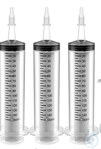 Einmalspritze, 150ml, PET, VE = 3 Stk.  150ml Dosierspritzen, PET, Luer, aufgedruckter Skala,...