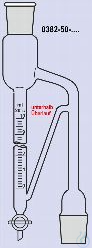 Dest.-Apparat f. Öl leichter als Wasser  Destillationsapparatur nach Clevenger, 10ml/ in 1/10,...