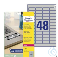 Etiketten, 45,7 x 21,2, silber, VE=960St  Typenschild-Folienetiketten, PVC, Aufkleber: 960, 45,7...