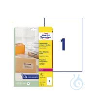 Etiketten transparent 210x297mm,VE= 25Bl  Folienetiketten, transparent, 210x297mm, rechteckig,...