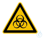 Warnschild Biogefährdung, 1 Rolle  Warnschild, Warnung vor Biogefährdung, Folienetiketten,...