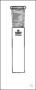 Mouw lang grond NS10/30 Lange grondmof NS 10/30, A-Ø 13 mm, lengte 120 mm, wanddikte 1,5 mm
