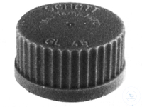 Bouchons à visser, fermés, bleu, PP, GL 25, avec joint à lèvres UE = 10 pièces