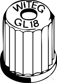 Schraubkappe GL70 Bohrung Schraubkappe, mit Bohrung, grau, PP, GL 70, Bohrung Ø: 58 mm