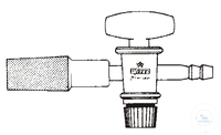 Stopcock for dessicator lids DURAN Stopcock for dessicator, lateral tubes, cone ST 24/29, solid...