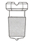 hollow-stopper hexagonal ST 29/32 Boro. ST-hollow stopper, ST 29/32, hexagonal plate, with safety...