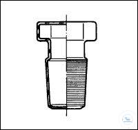 ST-glass stopper, short joint, ST 12/14