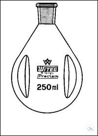 Powder flask, 500 ml, ST 29/32,  with indentations on the flask wall,  height: 170 mm, flask: 101 mm