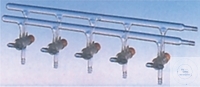 Stickstoff-Verteilerrechen mit 5 Patent-Hähnen, Anschlüsse mit Schlaucholiven 8mm,...