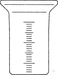 Reaction vessel 100 ml, DN 60, flat bottom, with graduation, flat flange, flange with groove,...