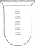 Reaction vessel, 1000 ml, DN 100, round bottom, with graduation, flat flange, flange with groove,...
