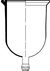 Flat-flange reaction vessel, DN 200, 15000 ml, with bottom drain, ball S 40/25, Outer diameter...
