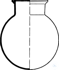 Planflansch-Rundkolben 4000ml DN100