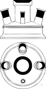 Aufsatz DN100 MH29/32 SH29/32 SH14/23 Aufsatz, DN 100, MH 29/32, 3 schräge SH 15° NS 29/32, 1x...