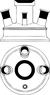 Lid flat flange DN 200 Lid, flat flange, DN 200, flange outer-Ø: 242 mm, center neck ST 45/40,...