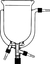 Thermostatic reaction vessel, 1000 ml, graduated, flat flange with groove, DN 100, with drawal...