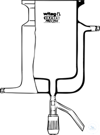 Cuve de réaction 3000ml DN150 KF15 10mm Cuve de réaction, 3000 ml, DN 150, avec chemise de...