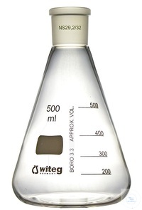 Erlenmeyer-Flask, 250 ml, ST 19/26, 85 x 140 mm, Economy, acc. to DIN 12387,...