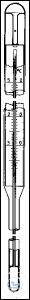 Stockpunkt-Thermometer, DIN 12785, Ein/ Schlussform, unbelegt, Milchglasskala, eichfähig,...