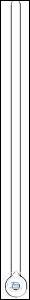 Rührstab Ø 7-8 mm, mit austauschbarer  Knebelvorrichtung aus PTFE Gesamtlänge 400 mm