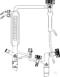 Column heads, acc. to Antlinger, with PTFE-fine-dosing valve, cone to fit column ST 29/32