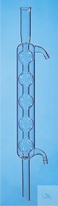 Refroidisseur Allihn, selon DIN 12581, longueur de gaine 400 mm avec 8 billes, VE = 2 pièces