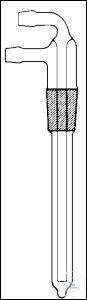 Einhängekühler (Dephlegmator)  PRECISO, Kern NS 14/23, effekt.  Länge 100 mm, Gesamtlänge 180 mm